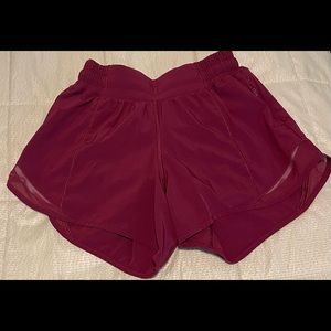 Lululemon Burgundy size 2 tall shorts